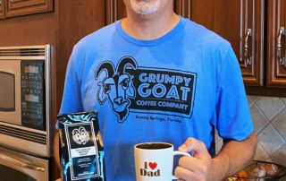 My Dad with His Grumpy Goat and Favorite Mug
