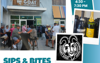 January 2025 Sips & Bites Tasting Event at Grumpy Goat Coffee